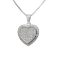 Bijoux fantaisie Pendentifs coeur en argent sterling 925 avec CZ